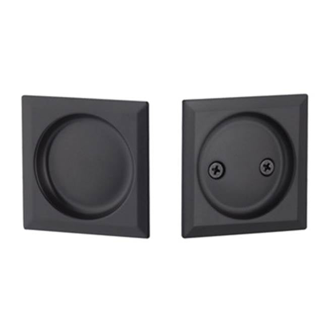 Yale Expressions - Yale Square Passage Tubular Pocket Door Pull, Flat Back - Flat Black