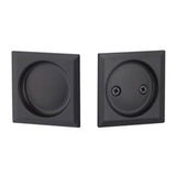 Yale Expressions - Yale Square Passage Tubular Pocket Door Pull, Flat Back - Flat Black