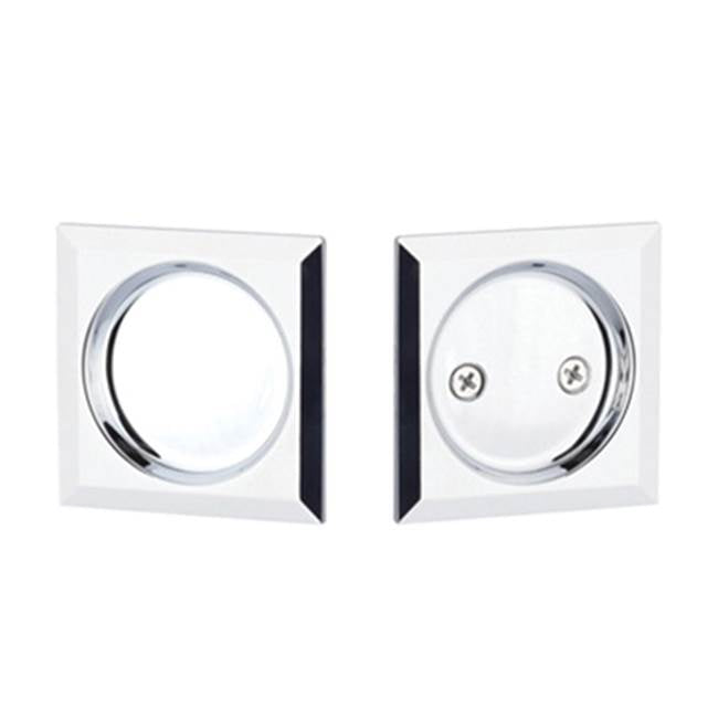 Yale Expressions - Yale Square Passage Tubular Pocket Door Pull, Polished Chrome - Polished Chrome