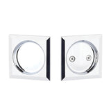 Yale Expressions - Yale Square Passage Tubular Pocket Door Pull, Polished Chrome - Polished Chrome
