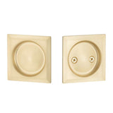 Yale Expressions - Yale Square Passage Tubular Pocket Door Pull, Satin Brass - Satin Brass