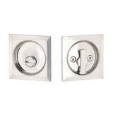 Yale Expressions - Yale Square Privacy Tubular Pocket Door Lock, Satin Nickel - Satin Nickel