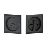 Yale Expressions - Yale Square Privacy Tubular Pocket Door Lock, Flat Black - Flat Black