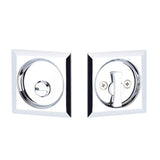 Yale Expressions - Yale Square Privacy Tubular Pocket Door Lock, Polished Chrome - Polished Chrome
