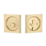Yale Expressions - Yale Square Privacy Tubular Pocket Door Lock, Satin Brass - Satin Brass