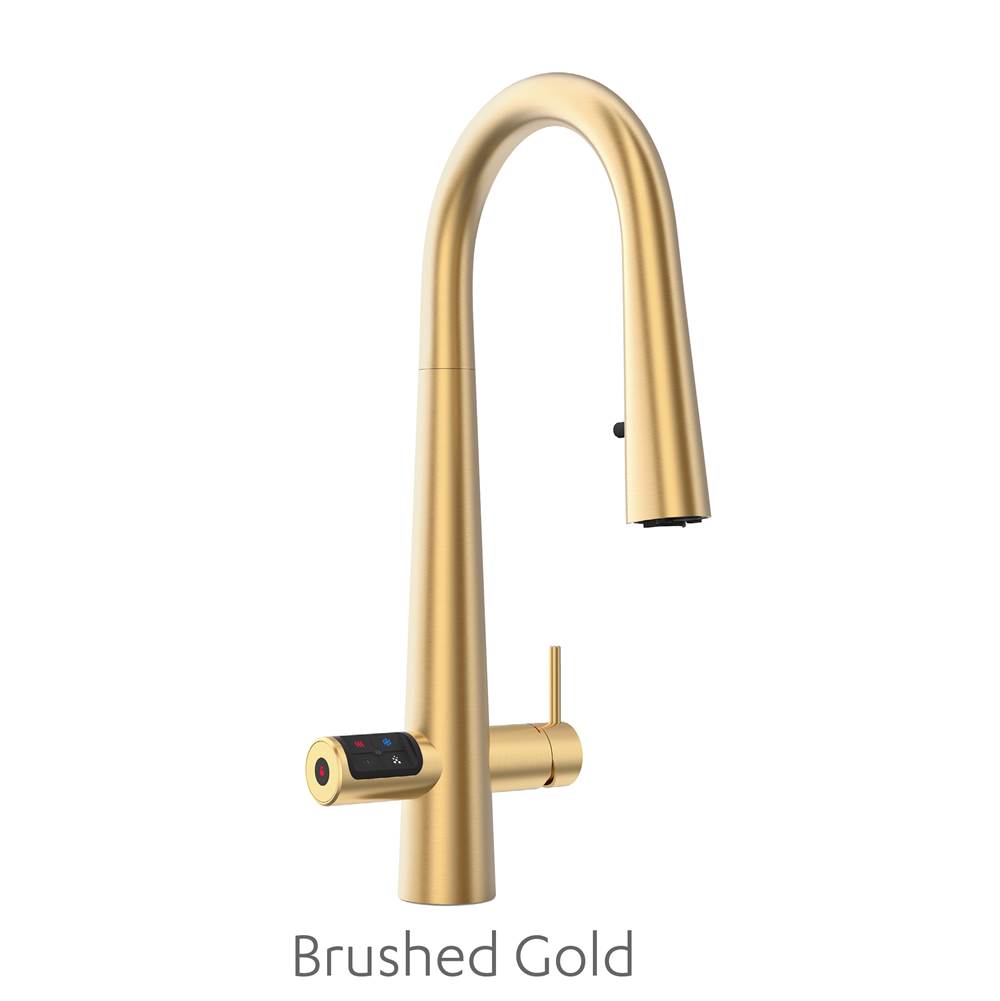 Zip Water - Tap and Faucet, Celsius Plus All-in-One with Pull-Down Sprayer BCS, Brushed Gold - Brushed Gold