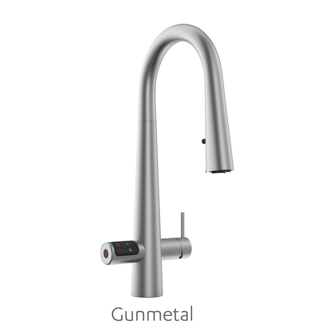 Zip Water - Tap and Faucet, Celsius Plus All-in-One with Pull-Down Sprayer BCS, Gunmetal - Gunmetal
