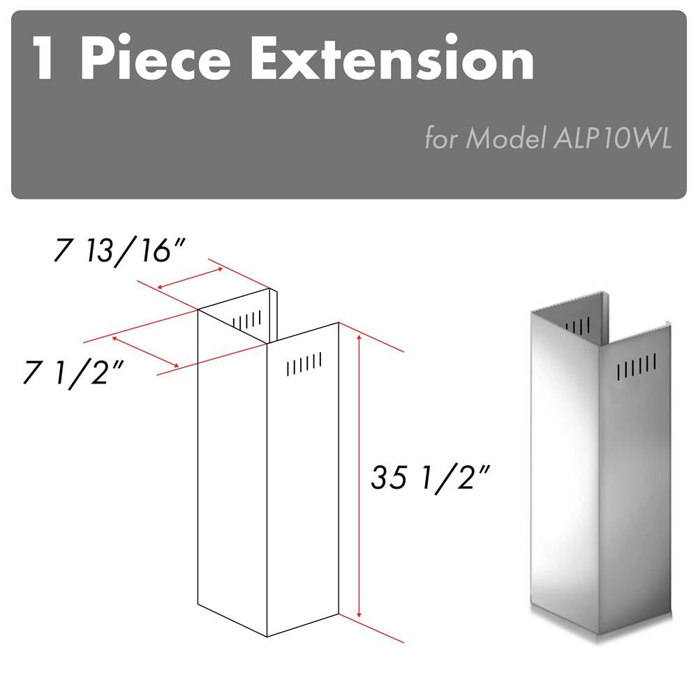 Z-Line - 1-36'' Chimney Extension for 9 ft. to 10 ft. Ceilings (1PCEXT-ALP10WL)