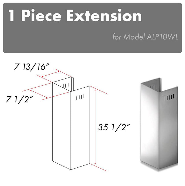 Z-Line - 1-36'' Chimney Extension for 9 ft. to 10 ft. Ceilings (1PCEXT-ALP10WL)
