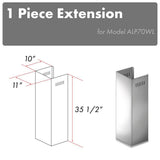 Z-Line - 1-36'' Chimney Extension for 9 ft. to 10 ft. Ceilings (1PCEXT-ALP70WL) - Champagne Bronze