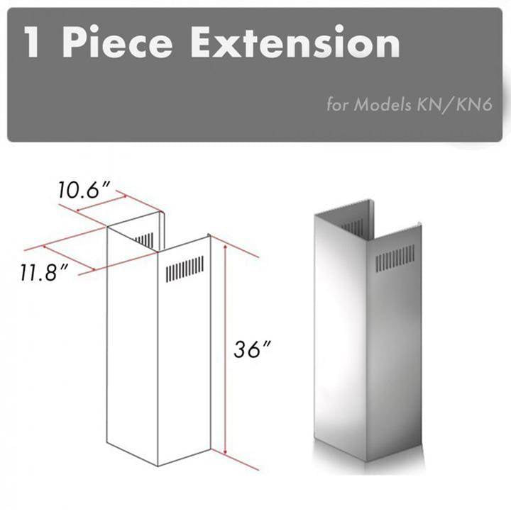 Z-Line - 1-36'' Chimney Extension for 9-10' Ceilings