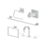 Z-Line - Bliss Bathroom Package with Faucet, Towel Rail, Hook, Ring and Toilet Paper Holder in Chrome - Chrome