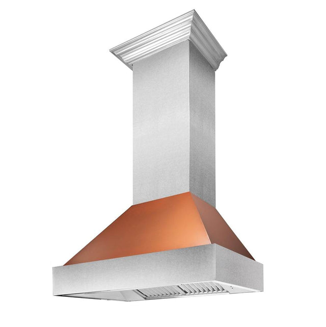 Z-Line - 30'' DuraSnow Stainless Steel Range Hood with Copper Shell