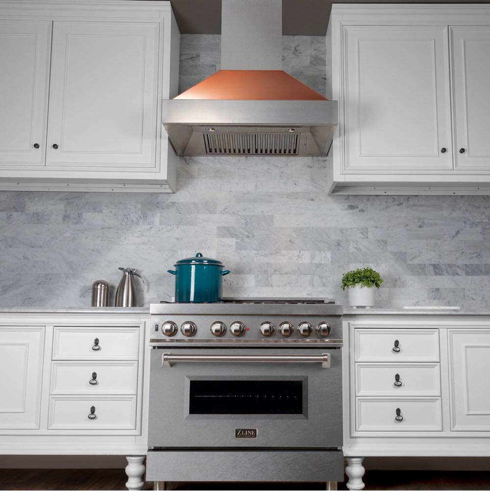 36'' DuraSnow Stainless Steel Range Hood with Copper Shell