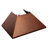 36'' DuraSnow Stainless Steel Range Hood with Hand-Hammered Copper Shell