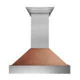 Z-Line - 36'' DuraSnow Stainless Steel Range Hood with Hand-Hammered Copper Shell