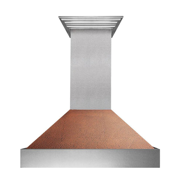 Z-Line - 36'' DuraSnow Stainless Steel Range Hood with Hand-Hammered Copper Shell