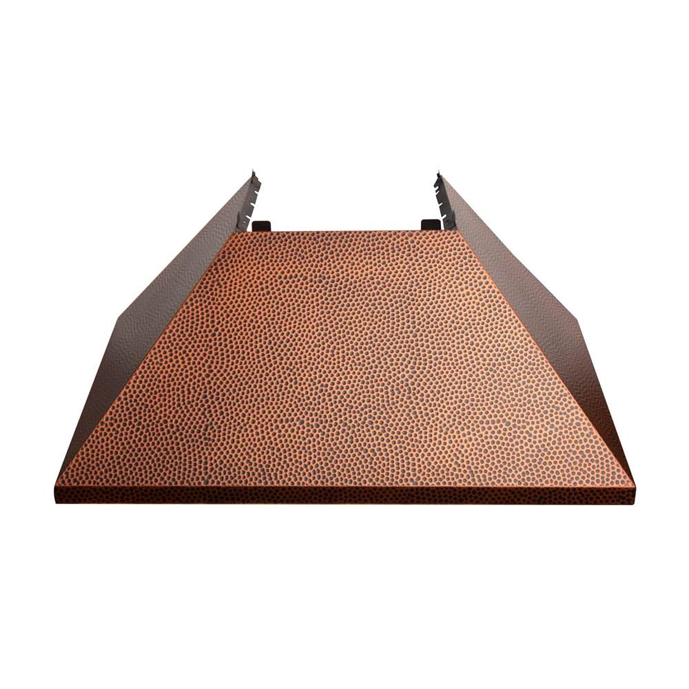 36'' DuraSnow Stainless Steel Range Hood with Hand-Hammered Copper Shell