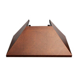 36'' DuraSnow Stainless Steel Range Hood with Hand-Hammered Copper Shell