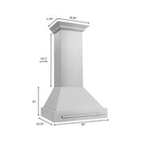 30'' Stainless Steel Range Hood with Colored Shell and Stainless Steel Handle