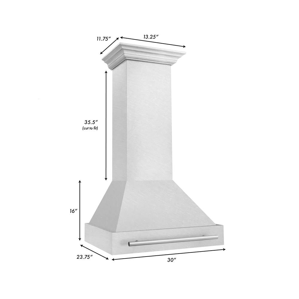 30'' DuraSnow Stainless Steel Range Hood with DuraSnow Shell (8654SNX-30)