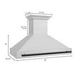 48''  Autograph Edition Stainless Steel Range Hood with Stainless Steel Shell and Champagne Bronze Handle