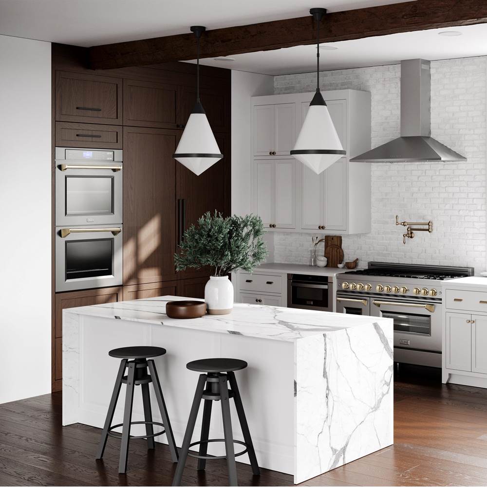 30'' Autograph Edition Double Wall Oven with Self Clean and True Conection in Stainless Steel and Champagne Bronze