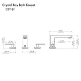Crystal Bay Bath Faucet in Brushed Nickel
