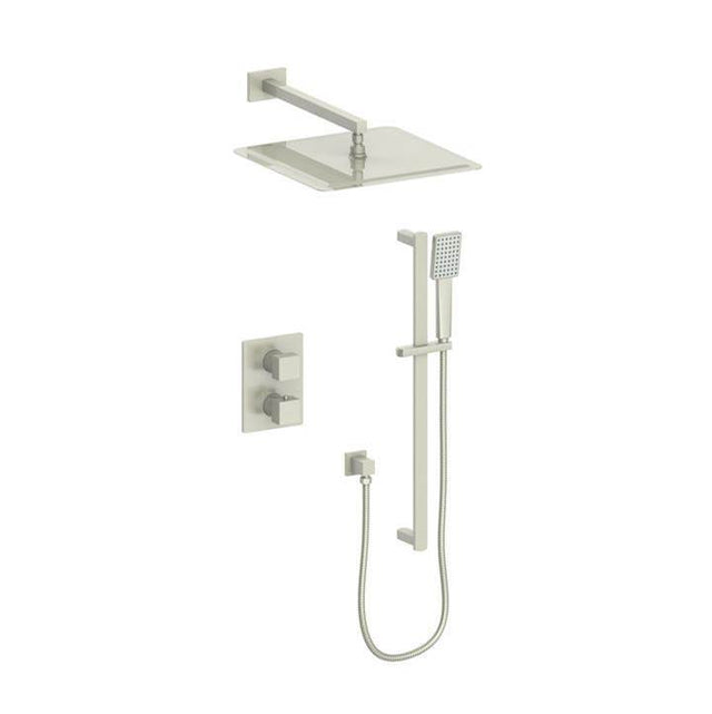 Z-Line - Crystal Bay Thermostatic Shower System in Brushed Nickel - Brushed Nickel