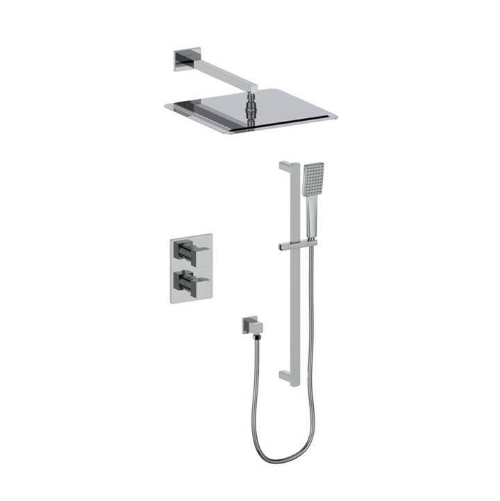 Z-Line - Crystal Bay Thermostatic Shower System in Chrome - Chrome