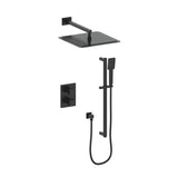 Z-Line - Crystal Bay Thermostatic Shower System in Matte Black - Matte Black