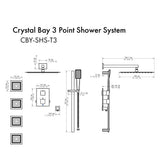 Crystal Bay Thermostatic Shower System in Brushed Nickel