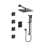 Z-Line - Crystal Bay Thermostatic Shower System in Matte Black - Matte Black