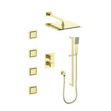 Z-Line - Crystal Bay Thermostatic Shower System in Polished Gold - Polished Gold