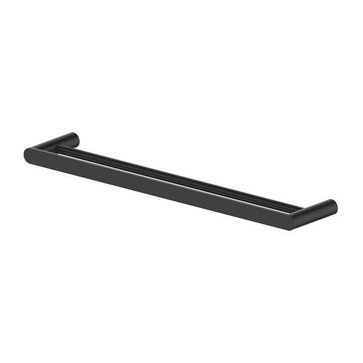 Z-Line - Crystal Bay Double Towel Rail in Matte Black - Matte Black