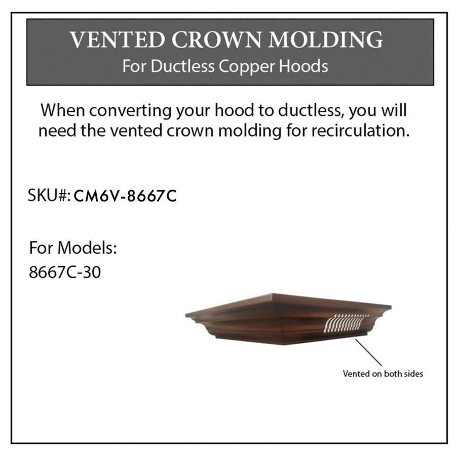 Z-Line - Vented Crown Molding Profile 6 for Wall Mount Range Hood