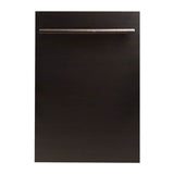 Z-Line - 18'' Dishwasher Panel in Stainless Steel with Modern Handle (DP-18) - Black Stainless Steel