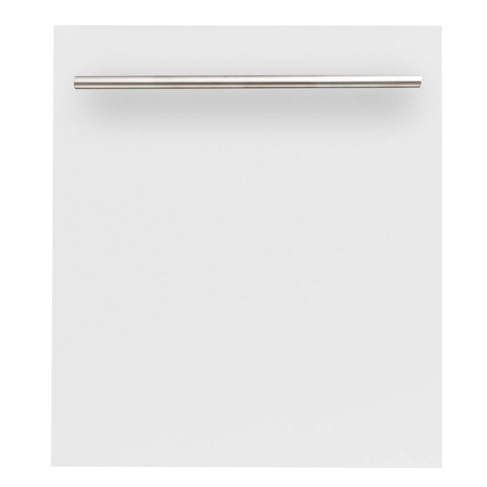 Z-Line - 24'' Top Control Dishwasher in White Matte with Stainless Steel Tub and Modern Style Handle - White Matte