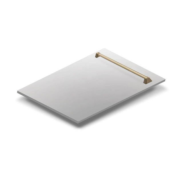 Z-Line - 18'' Autograph Edition Tallac Dishwasher Panel in Stainless Steel with Champagne Bronze Handle - Stainless Steel