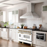 Autograph Edition 48'' 6.0 cu.' Dual Fuel Range with Gas Stove and Electric Oven in Stainless Steel with White Matte Door and CB Accents