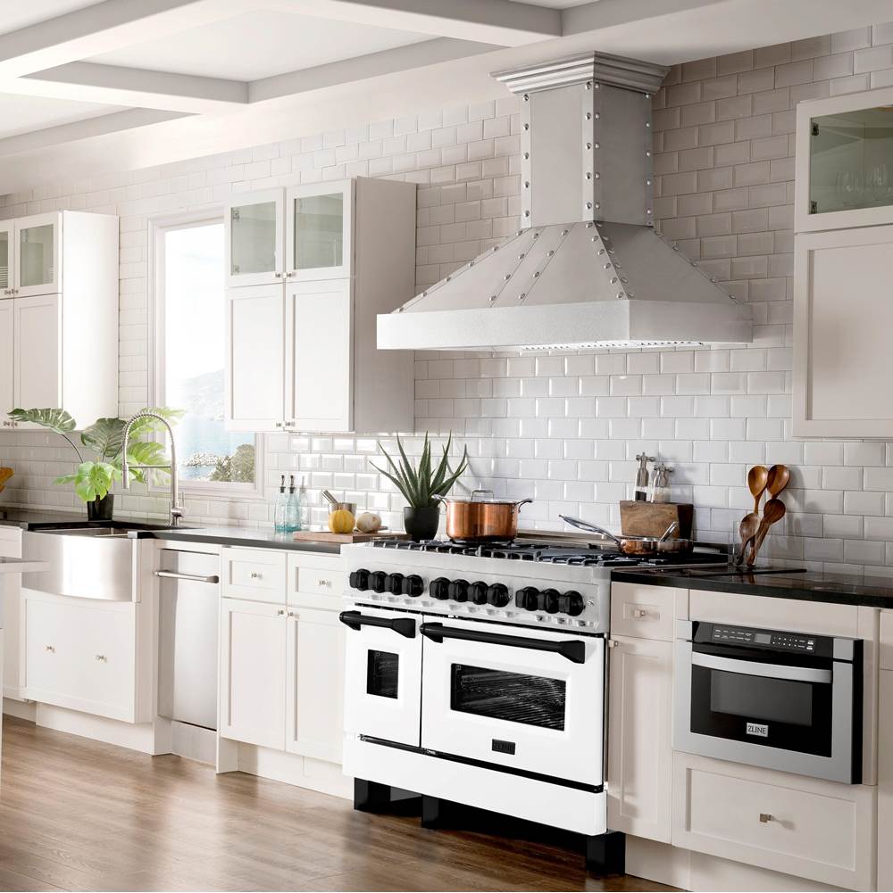 Autograph Edition 48'' 6.0 cu.' Dual Fuel Range with Gas Stove and Electric Oven in Stainless Steel with White Matte Door and CB Accents