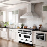 Autograph Edition 48'' 6.0 cu.' Dual Fuel Range with Gas Stove and Electric Oven in Stainless Steel with White Matte Door and CB Accents