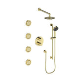 Z-Line - Emerald Bay Thermostatic Shower System in Polished Gold - Polished Gold