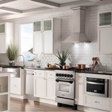 Autograph Edition 24'' 2.8 cu.' Dual Fuel Range with Gas Stove and Electric Oven in Stainless Steel with Champagne Bronze Accents