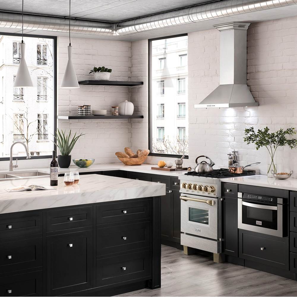 Autograph Edition 24'' 2.8 cu.' Dual Fuel Range with Gas Stove and Electric Oven in DuraSnow Stainless Steel with Champagne Bronze Accents