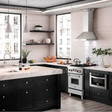 24'' 2.8 cu.' Range with Gas Stove and Gas Oven in Stainless Steel and Black Matte Door
