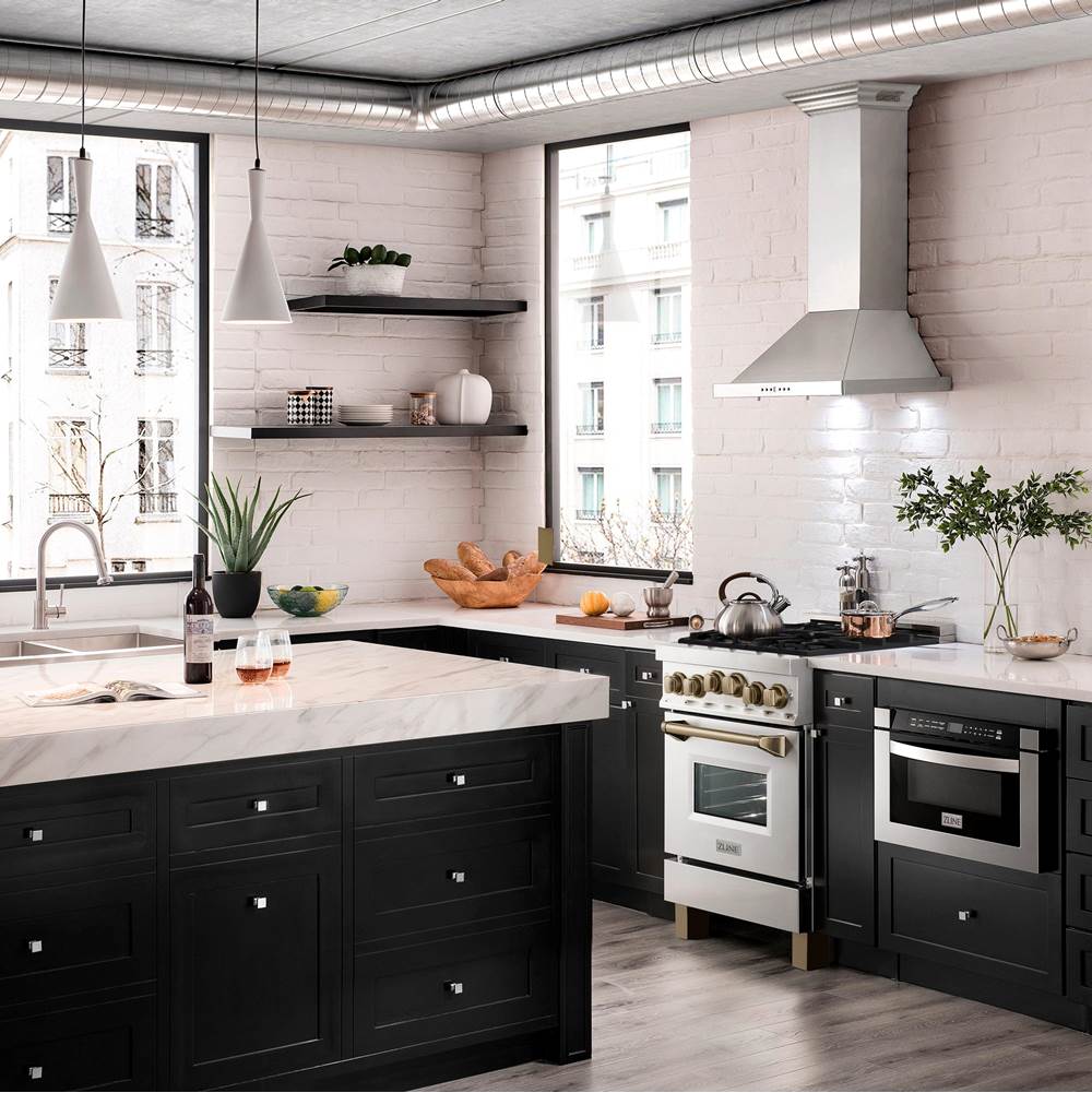 Autograph Edition 24'' 2.8 cu.' Range with Gas Stove and Gas Oven in Stainless Steel with Champagne Bronze Accents