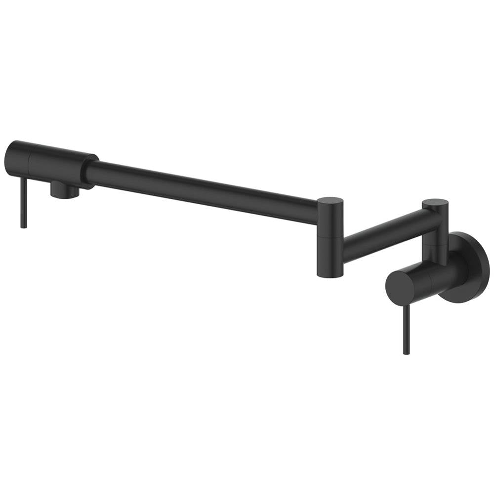 Z-Line - Gemini Pot Filler Matte Black - Matte Black
