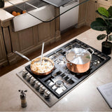 36'' Dropin Cooktop with 6 Gas Brass Burners