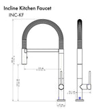 Incline Kitchen Faucet in Brushed Nickel